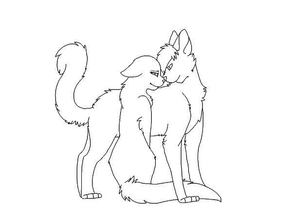 warrior cat couple coloring pages