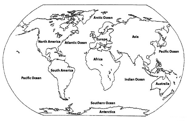 Printable World Map Coloring Pages