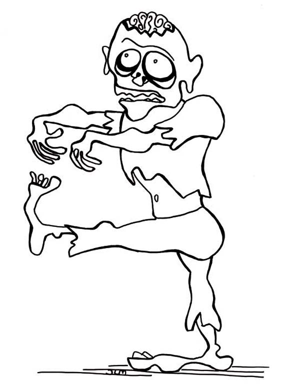 printable zombie coloring pages  coloringme
