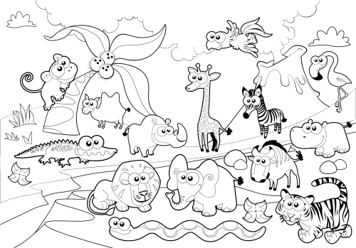 Download Printable Zoo Coloring Pages | ColoringMe.com