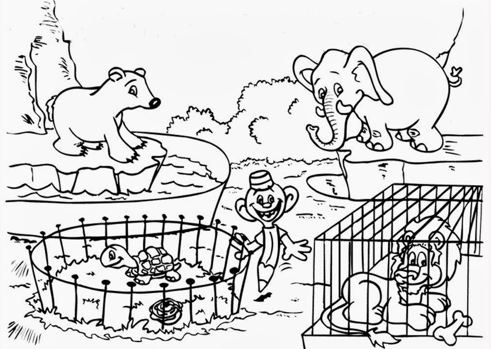 Printable Zoo Coloring Pages