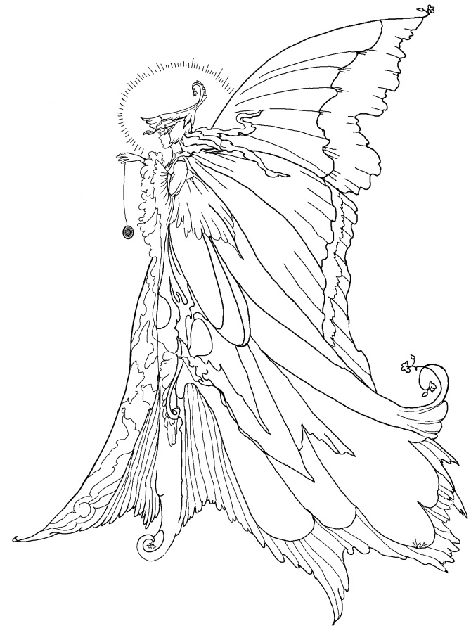 Printable Fairy Coloring Pages 
