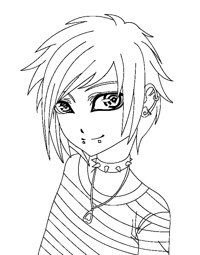 63 Coloring Pages Anime Boy  HD