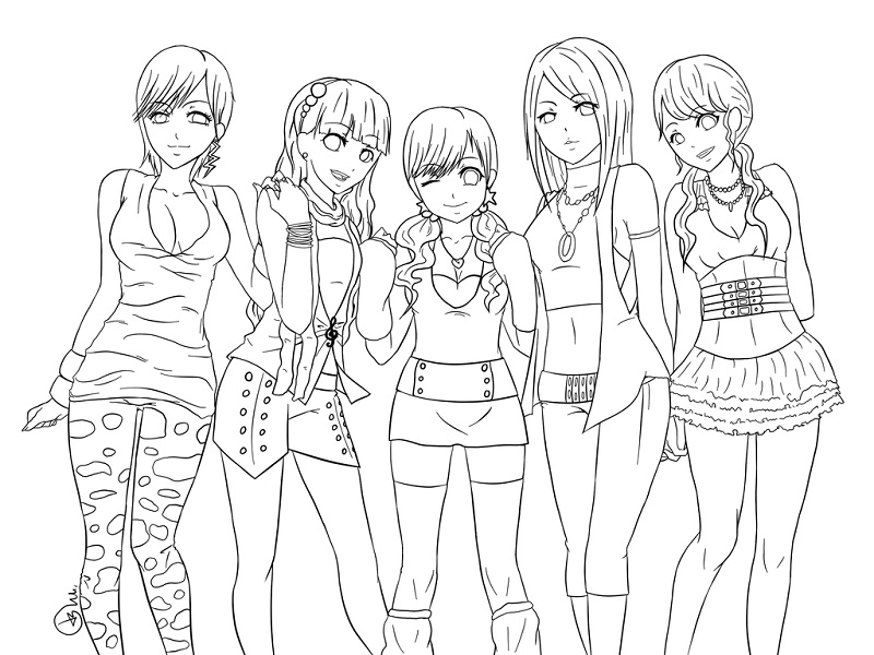 Download Get creative with this Anime Coloring Page  Wallpaperscom