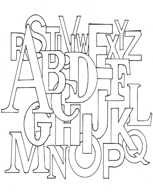 Printable Alphabet Coloring Pages