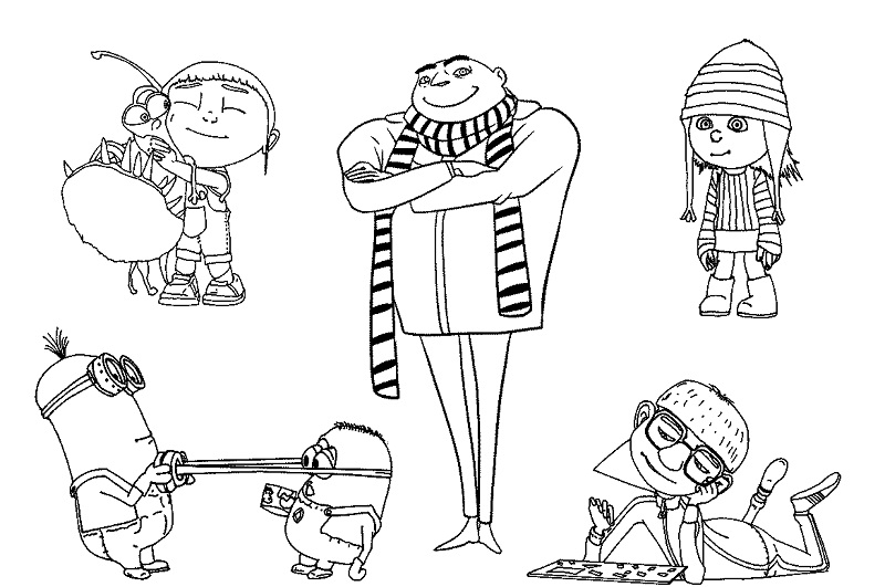 despicable me agnes coloring page