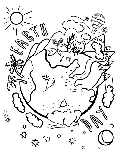 Printable Earth Day Coloring Pages