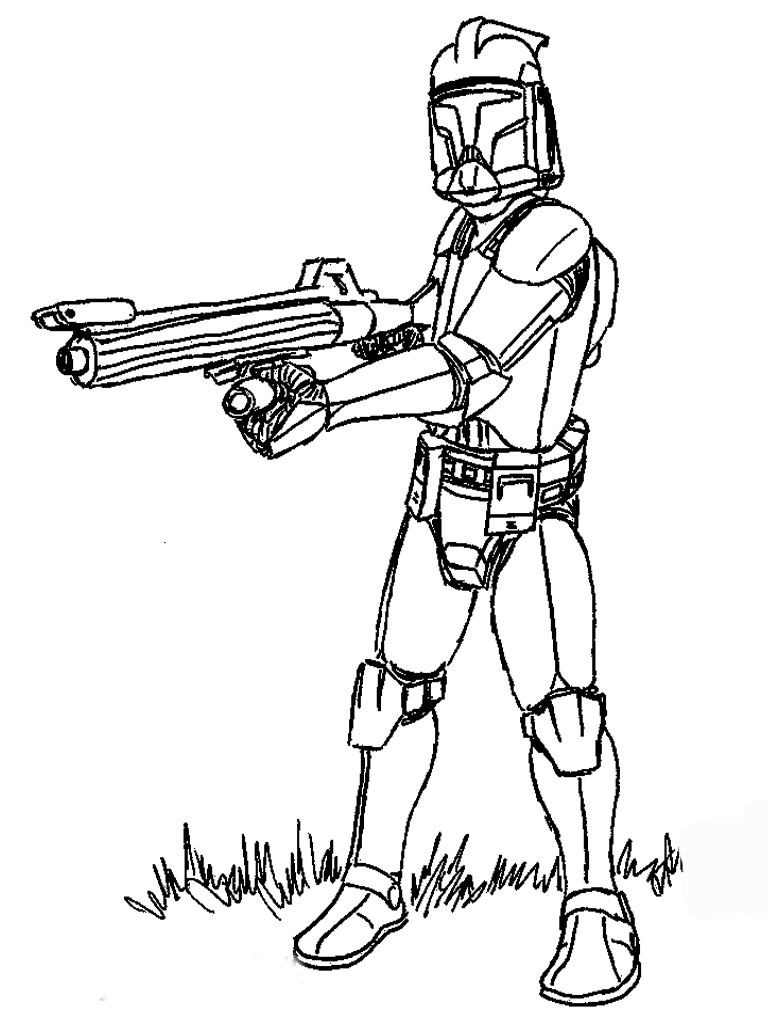 detailed star wars clone trooper coloring pages