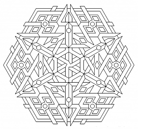 Printable Geometric Coloring Pages