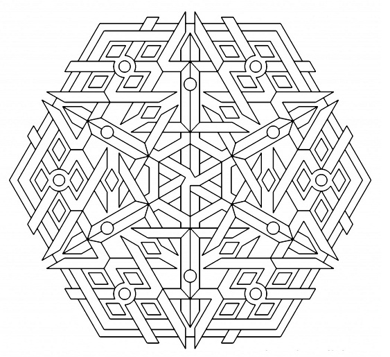 Printable Geometric Coloring Pages