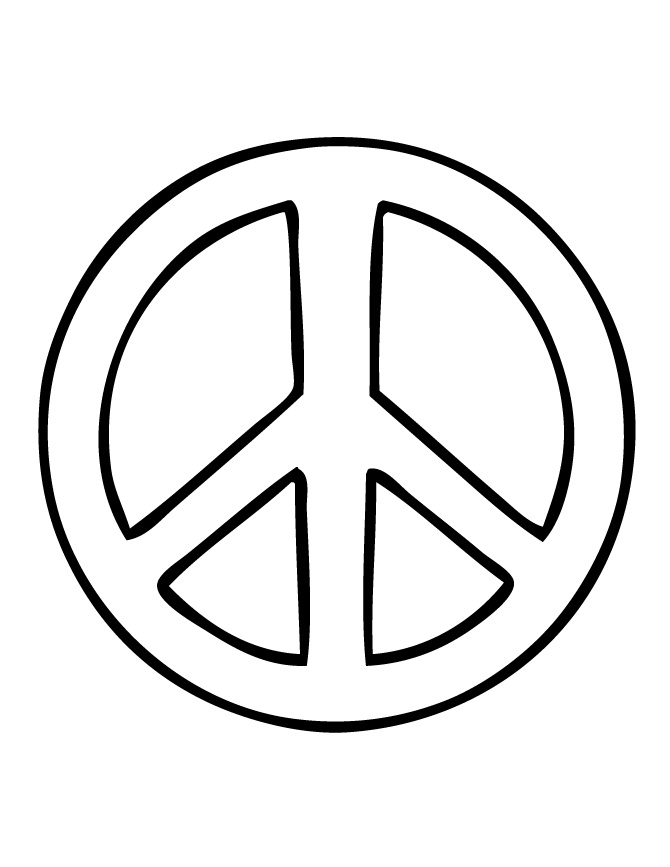 Printable Peace Sign Coloring Pages